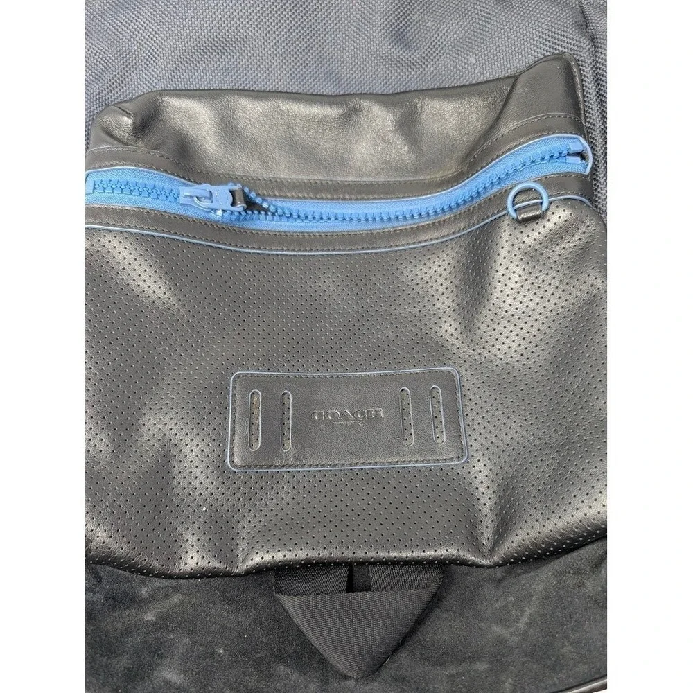 Coach Men's Terrain Roll Top Backpack Black‎ Nylon and leather